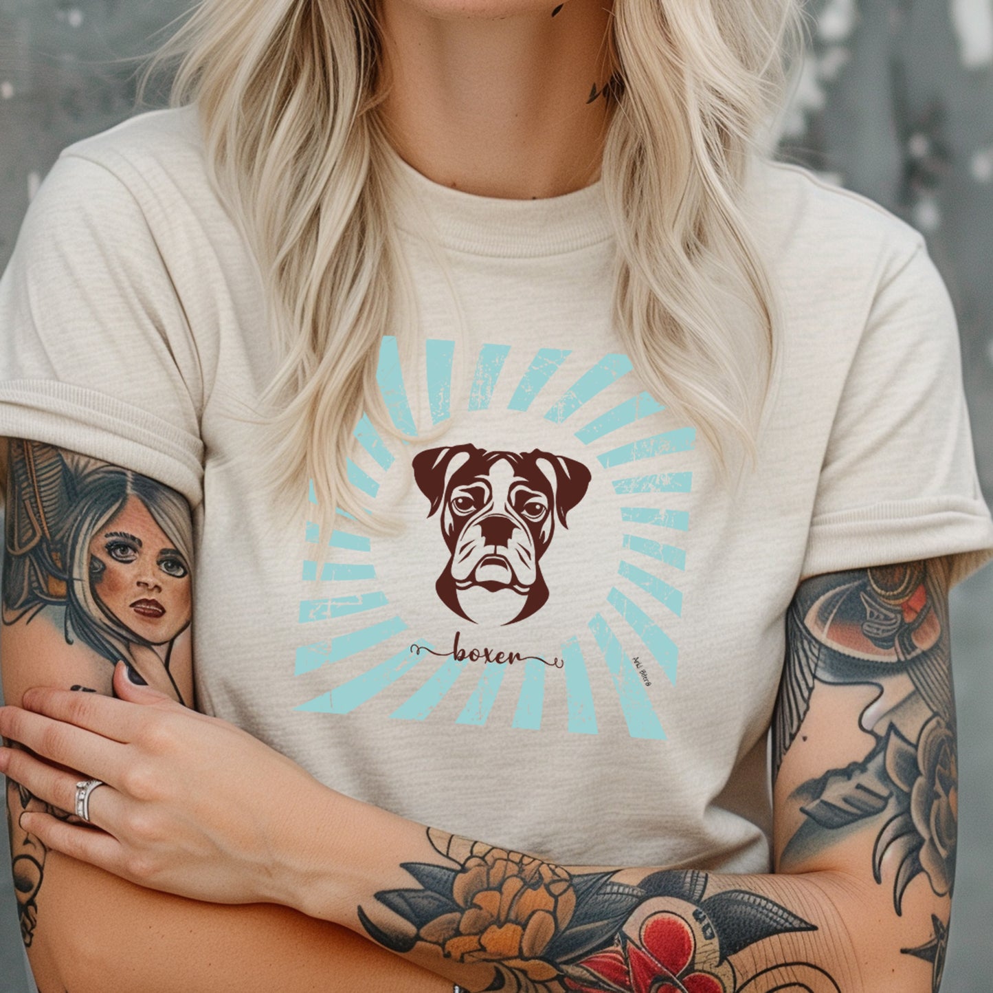 Twirly Boxer T-Shirt for Dog Lovers – Fun and Playful Boxer Dog Design #3