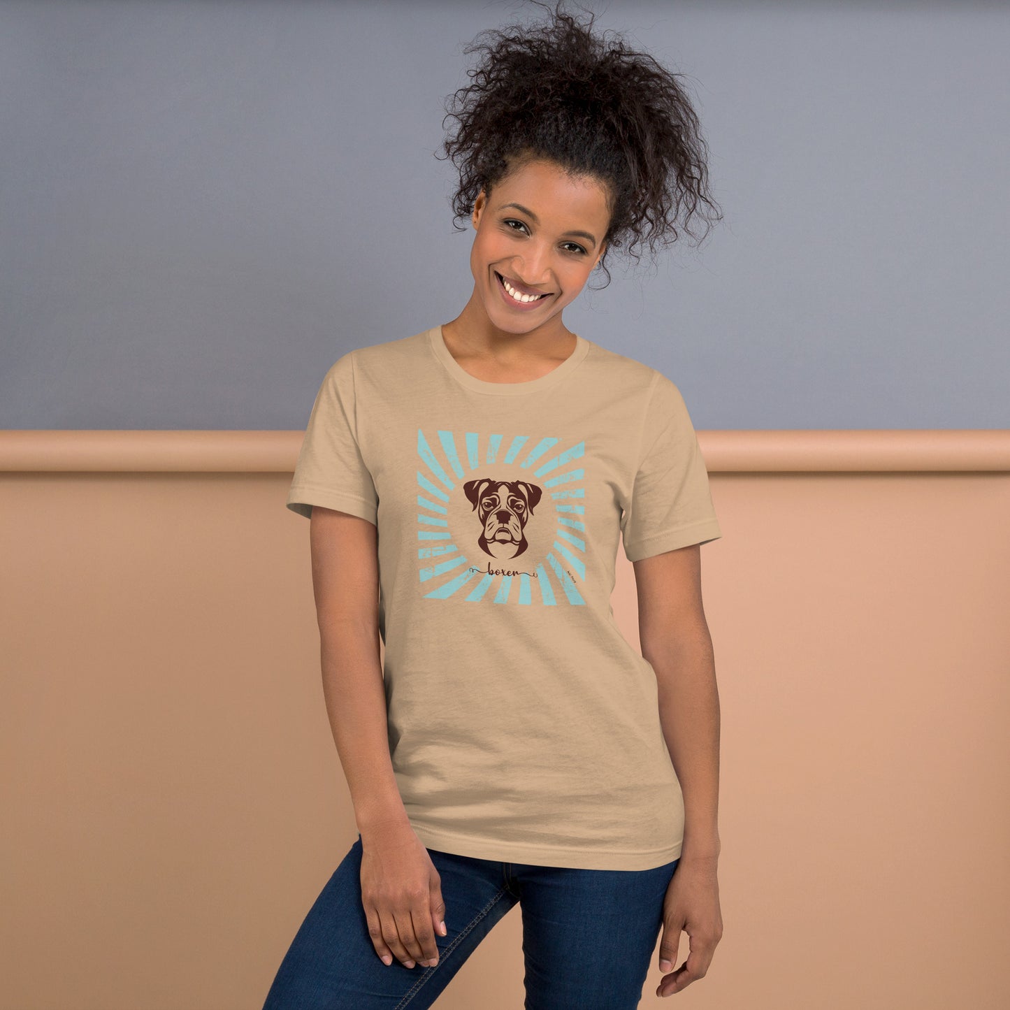 Twirly Boxer T-Shirt for Dog Lovers – Fun and Playful Boxer Dog Design #3