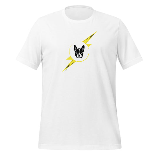 Boston Terrier (Alfie) Lightning Bolt Unisex T-Shirt