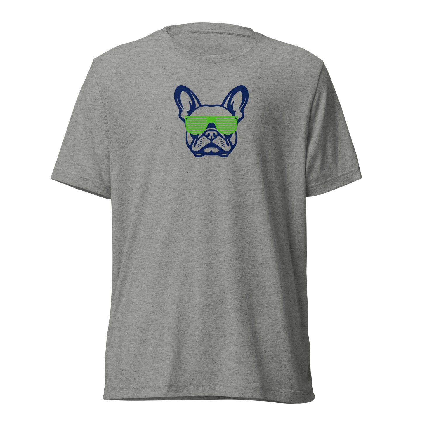 Bulldog Francés con gafas de sol perro unisex camiseta de manga corta #042