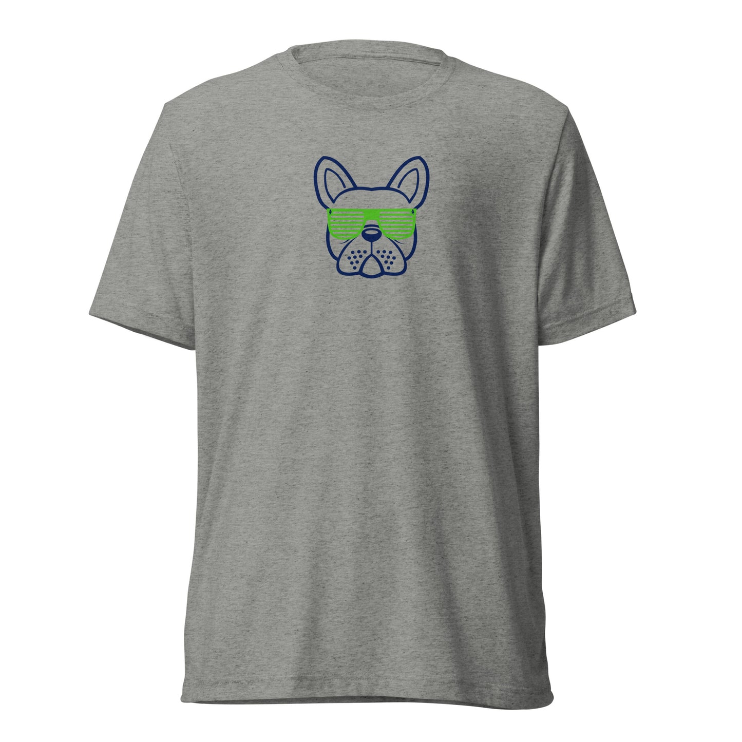 Bulldog Francés con gafas de sol perro unisex camiseta de manga corta #041