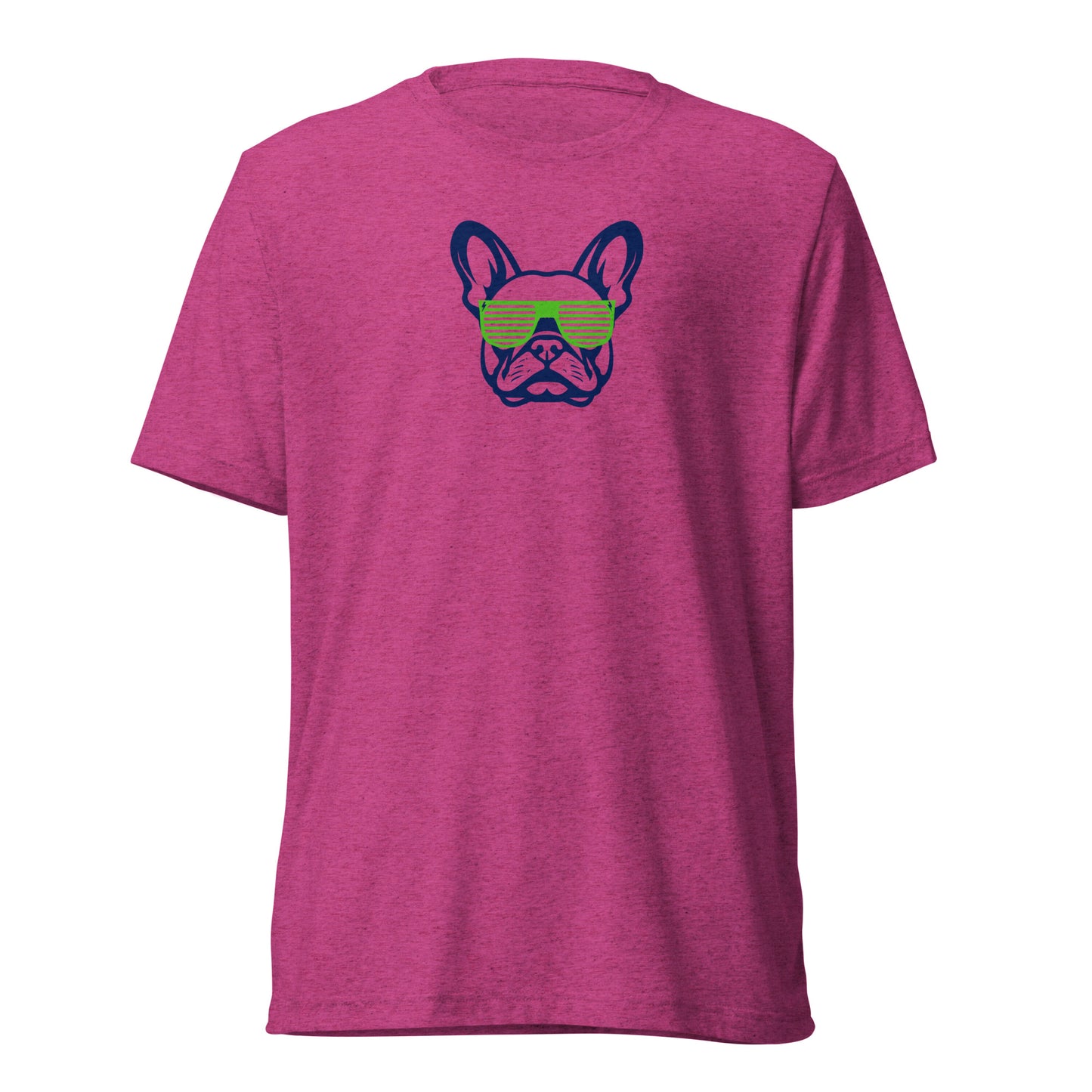 Bulldog Francés con gafas de sol perro unisex camiseta de manga corta #042