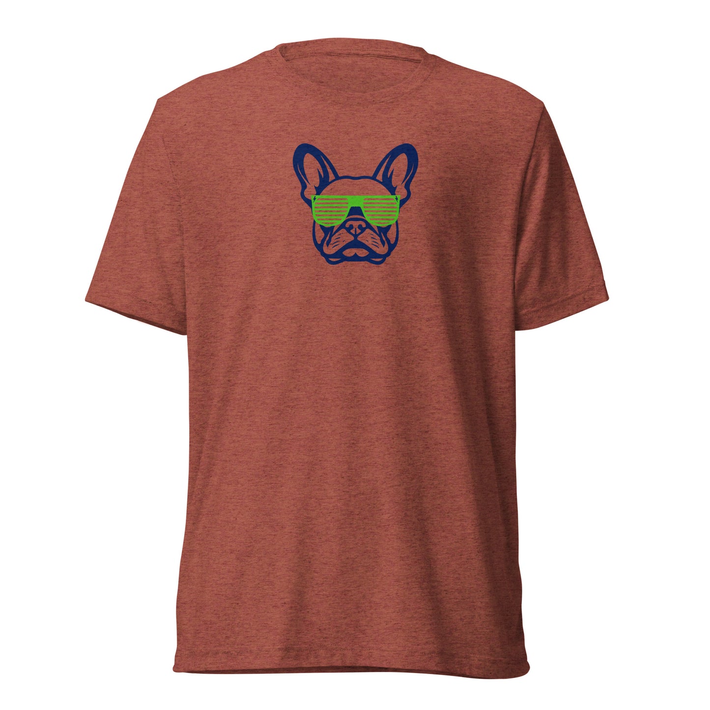 Bulldog Francés con gafas de sol perro unisex camiseta de manga corta #042