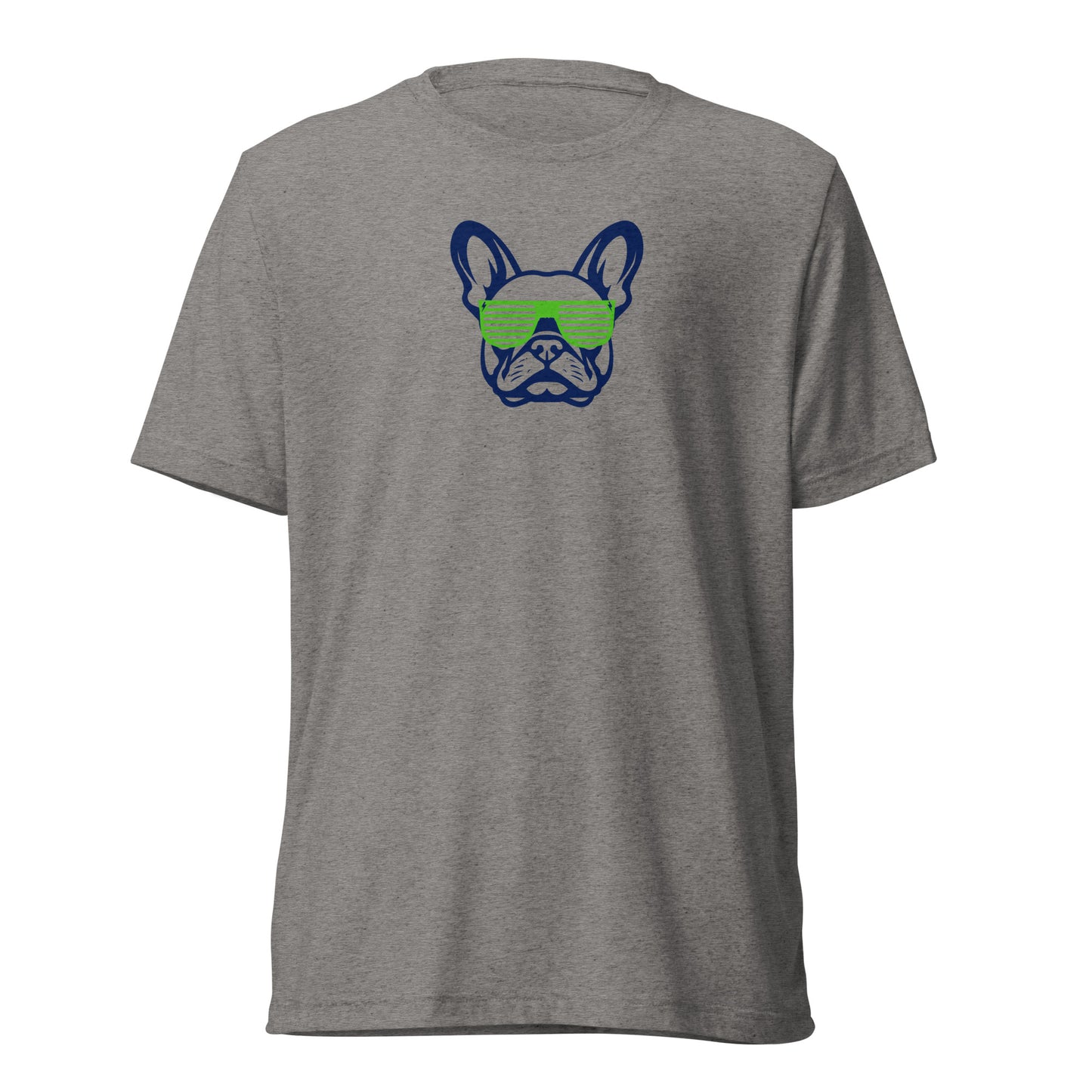 Bulldog Francés con gafas de sol perro unisex camiseta de manga corta #042