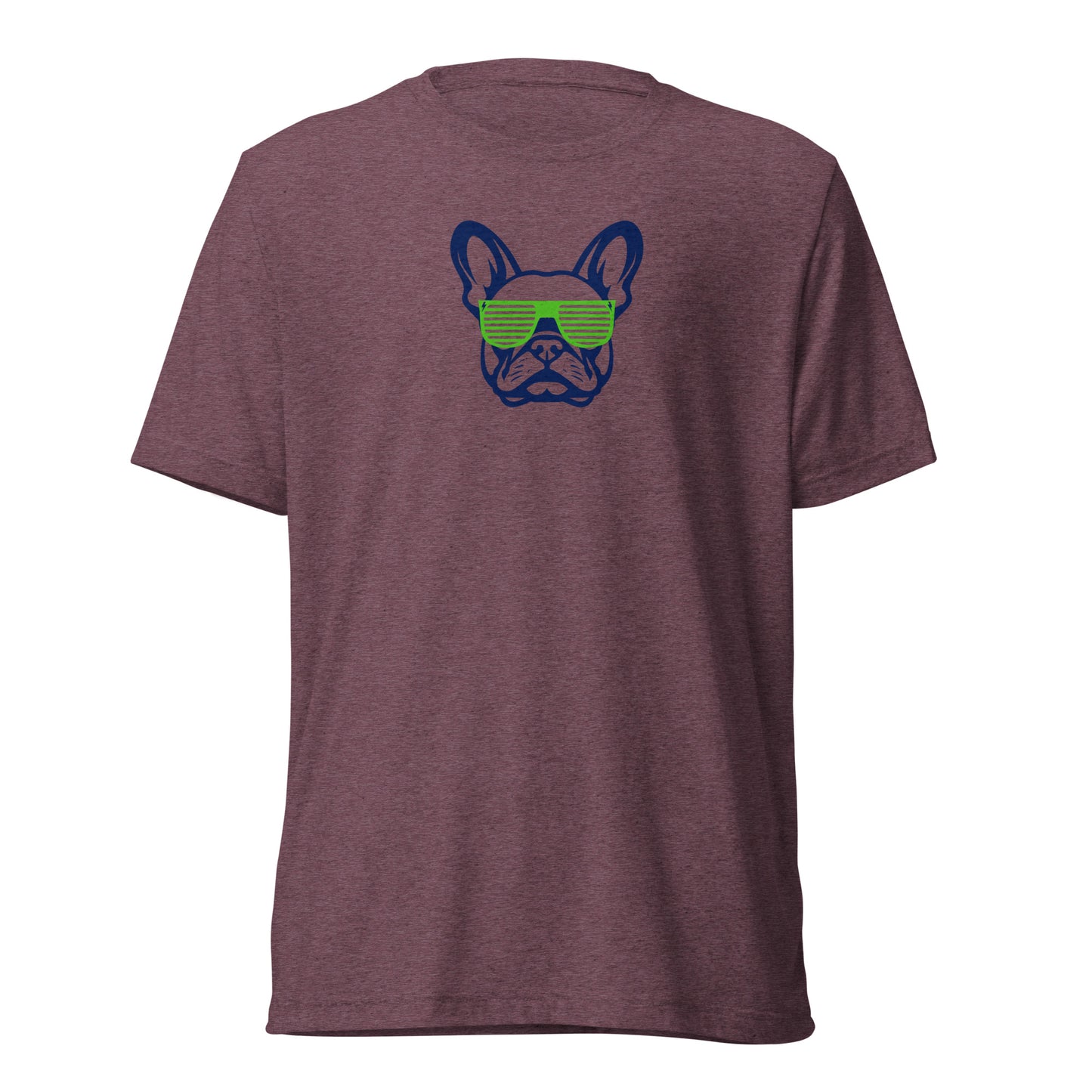 Bulldog Francés con gafas de sol perro unisex camiseta de manga corta #042