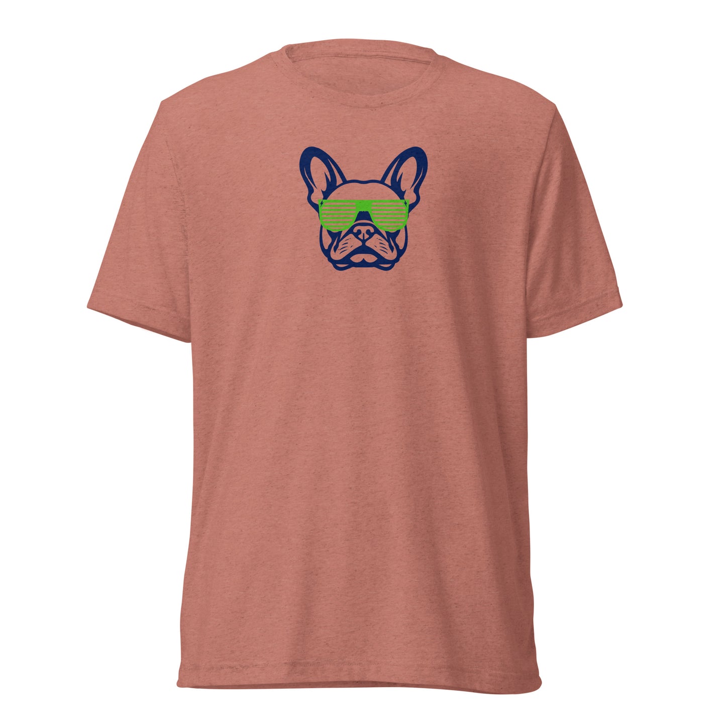 Bulldog Francés con gafas de sol perro unisex camiseta de manga corta #042