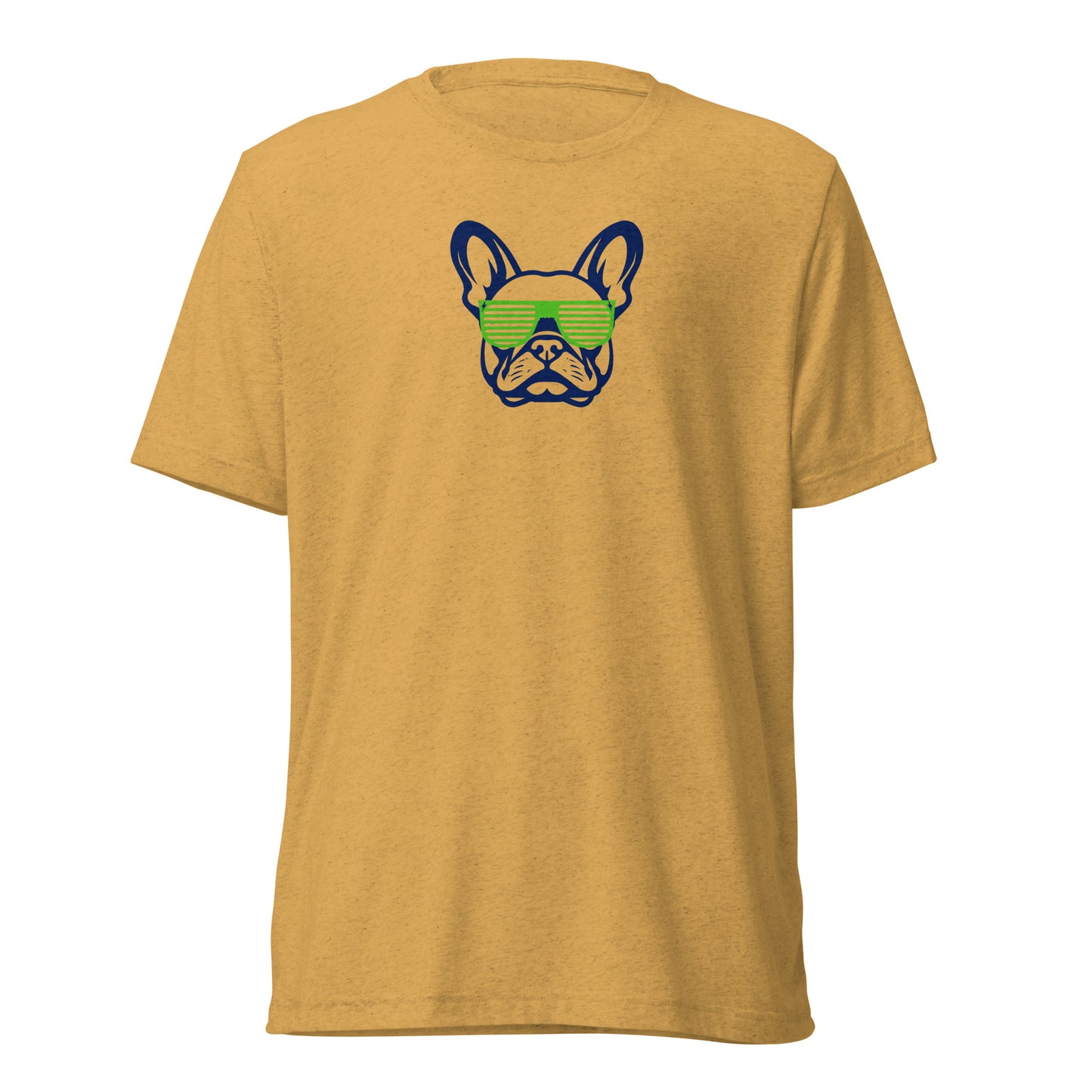 Bulldog Francés con gafas de sol perro unisex camiseta de manga corta #042