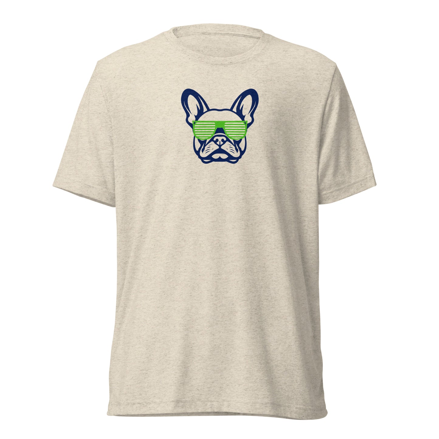 Bulldog Francés con gafas de sol perro unisex camiseta de manga corta #042