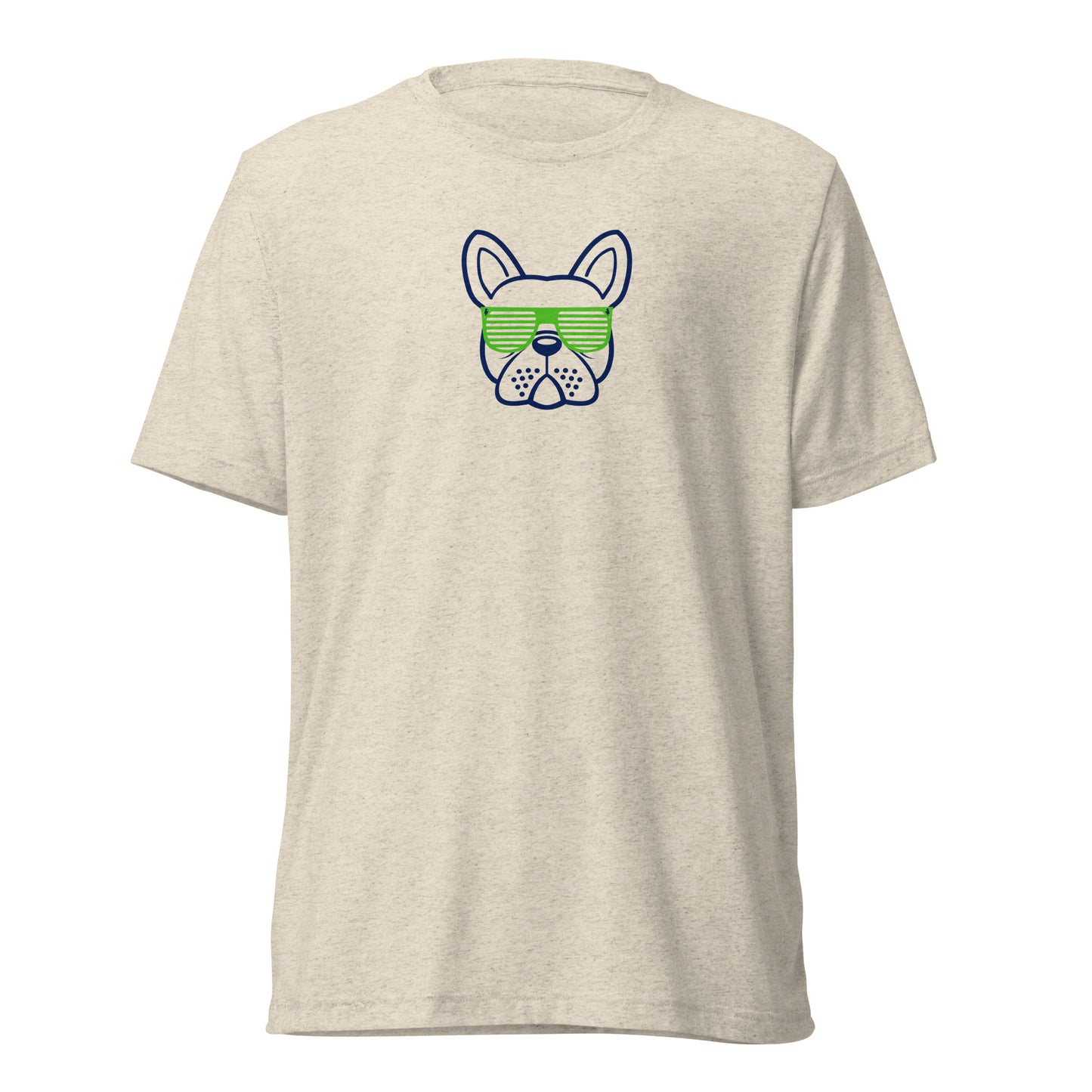 Bulldog Francés con gafas de sol perro unisex camiseta de manga corta #041