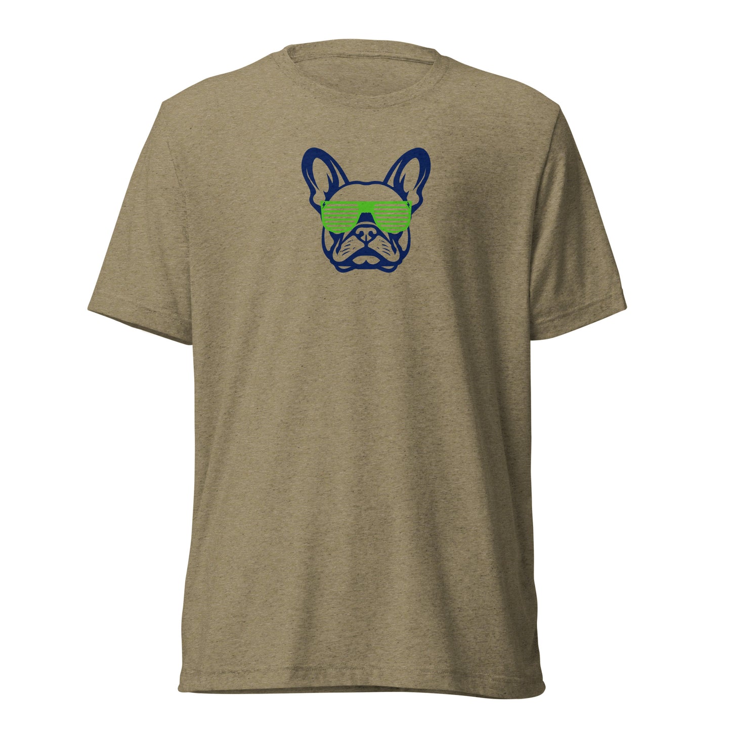 Bulldog Francés con gafas de sol perro unisex camiseta de manga corta #042