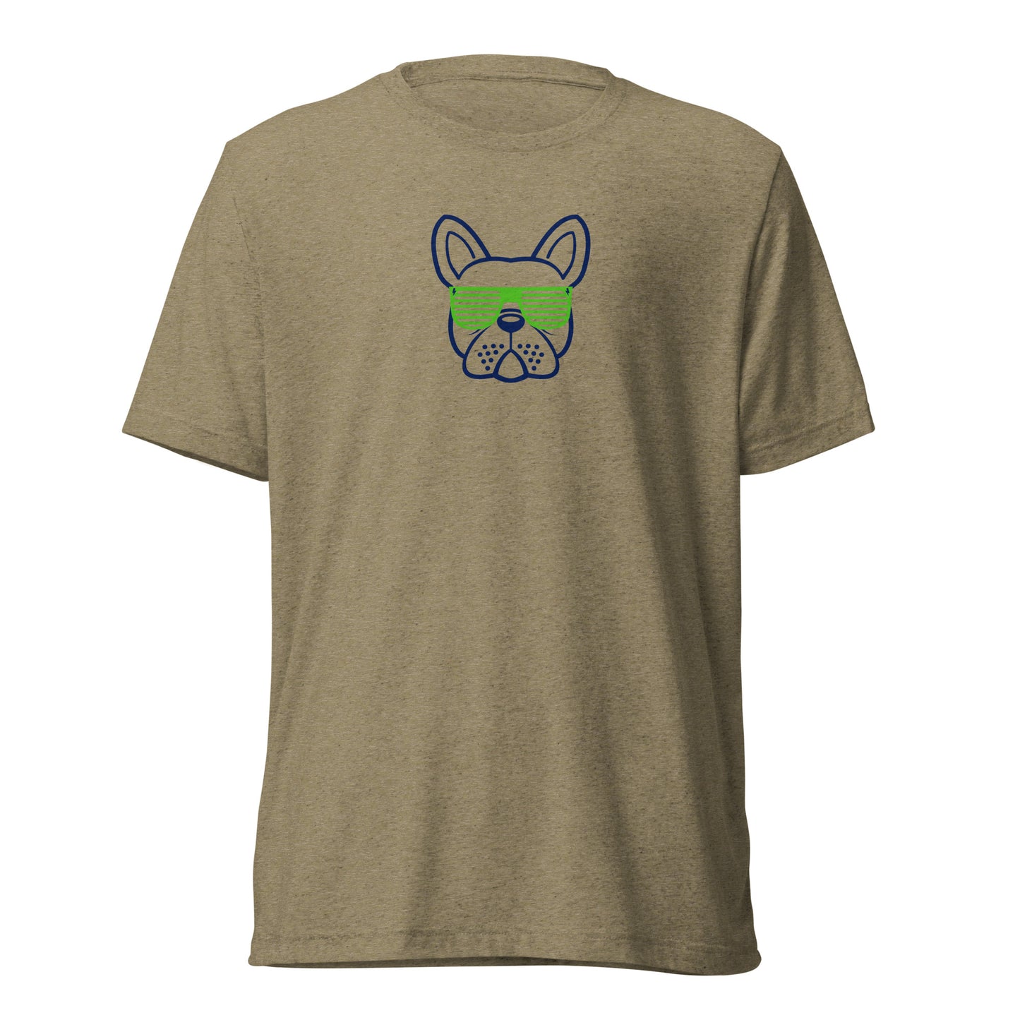 Bulldog Francés con gafas de sol perro unisex camiseta de manga corta #041