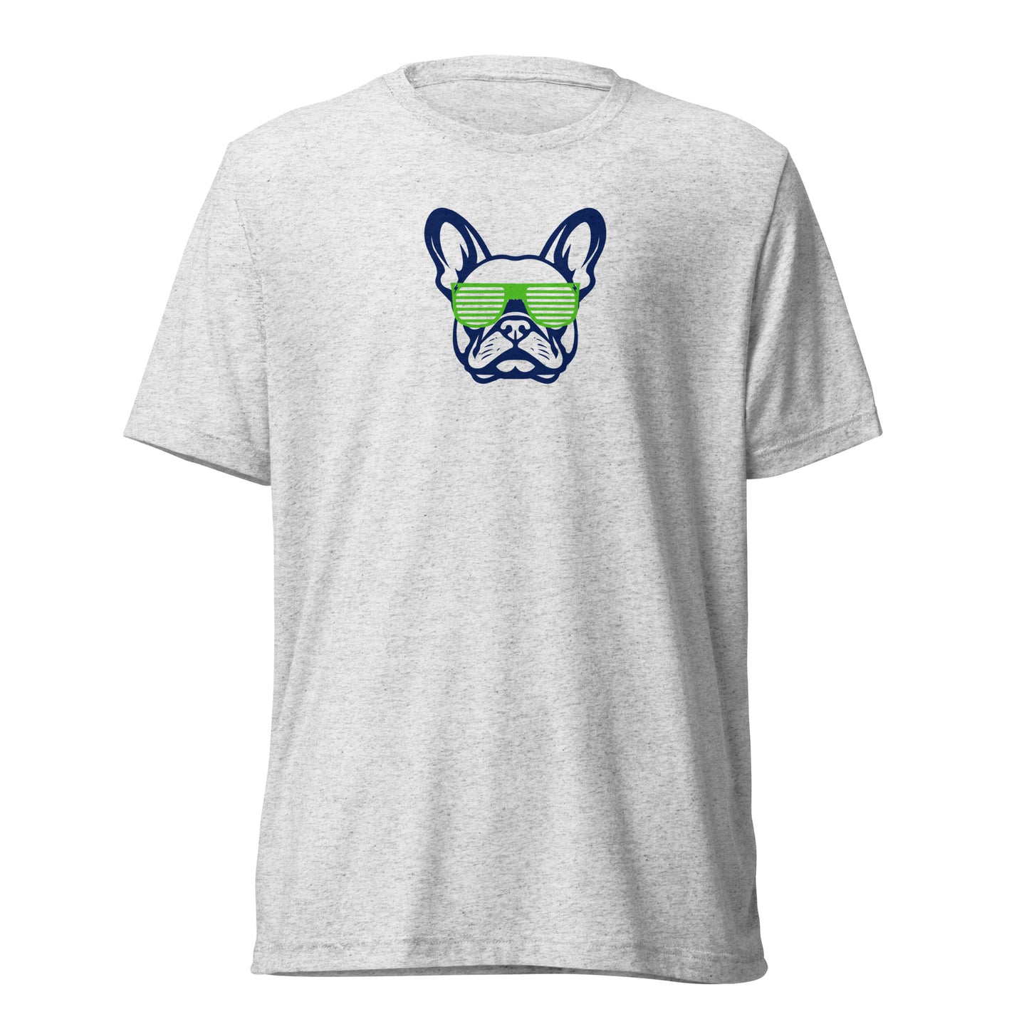 Bulldog Francés con gafas de sol perro unisex camiseta de manga corta #042