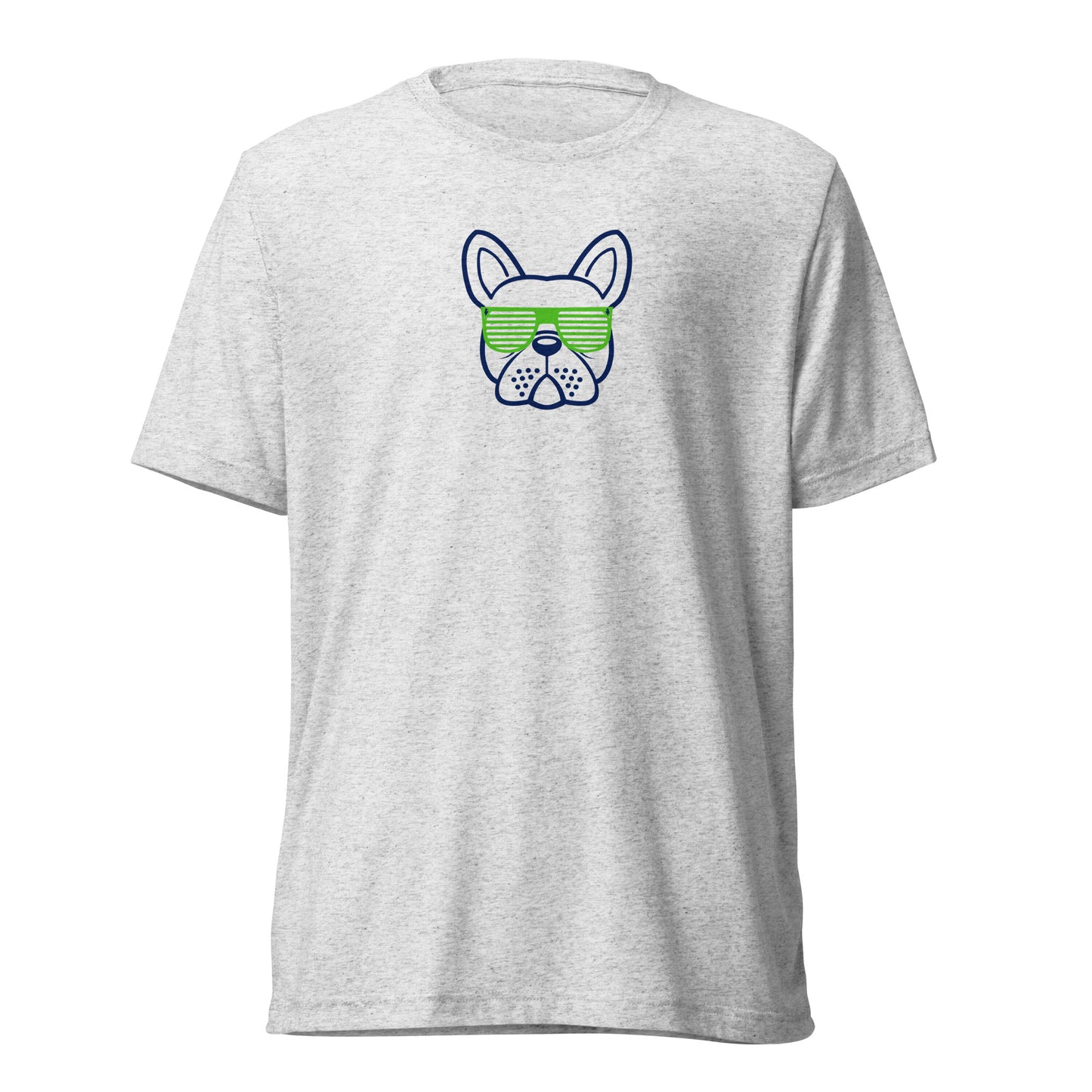 Bulldog Francés con gafas de sol perro unisex camiseta de manga corta #041